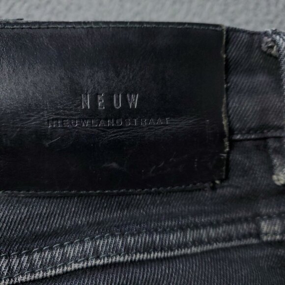 NEUW Iggy Skinny Jeans Mens 32x29 Cotton Black Button Fly Dark Cuff - Picture 12 of 12